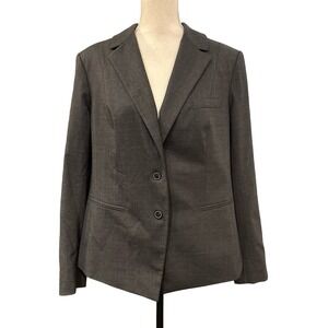 MM Lafleur The Yiyan Blazer Gray Wool Blend Jacket Size +1 XXL Office Career